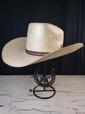 Iconic Stetson Roadrunner Straw Cowboy Hat in Size 7-1/4
